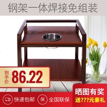 实木麻将桌茶几茶水架棋牌室茶楼1