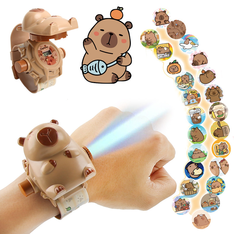 儿童玩具投影手表卡皮巴拉拉6卡通发光3-8岁男女孩抖音手环电子表,玩具/童车/益智/积木/模型,儿童玩具表,淘宝优惠券,粉丝福利购,淘宝优惠卷