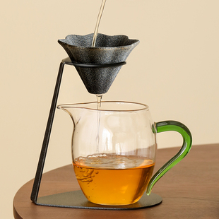 无孔茶漏茶滤公道杯茶水分离茶过滤网一体泡茶神器小青柑茶具配件