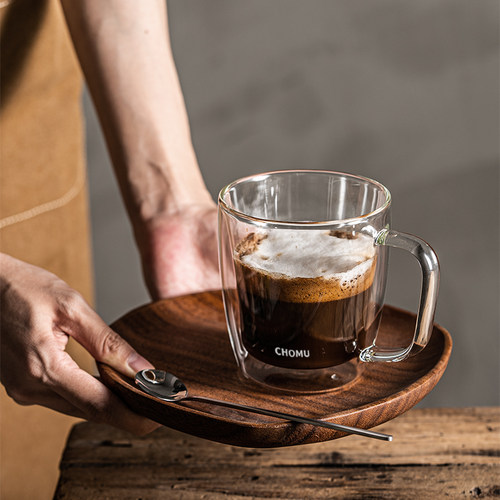 马克杯高硼硅玻璃大容量双层水杯