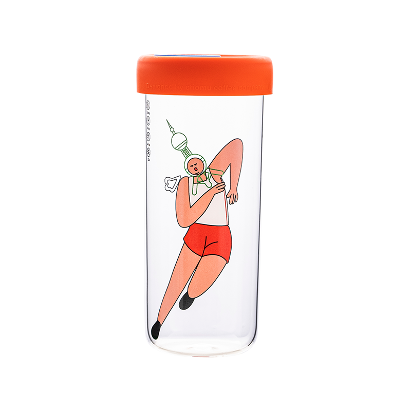 设计师款创意带盖玻璃吸管杯耐高温喝水杯牛奶咖啡杯子男生高级感
