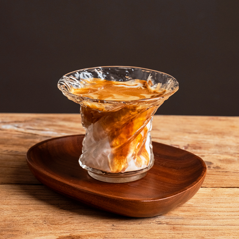 高颜值ins风玻璃杯锤纹咖啡杯