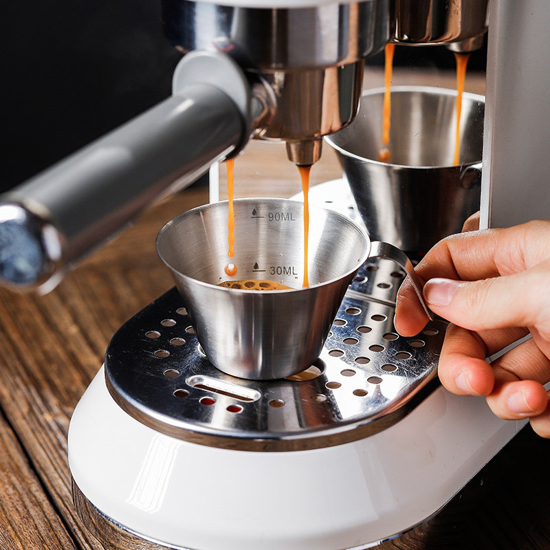 不锈钢咖啡量杯带刻度espresso意式浓缩咖啡杯萃取杯接液杯盎司杯