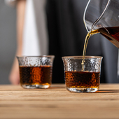 小号手冲咖啡玻璃杯单品锤纹品鉴分享杯子精品浓缩咖啡分享壶套装