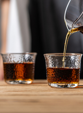 小号手冲咖啡玻璃杯单品锤纹品鉴分享杯子精品浓缩咖啡分享壶套装