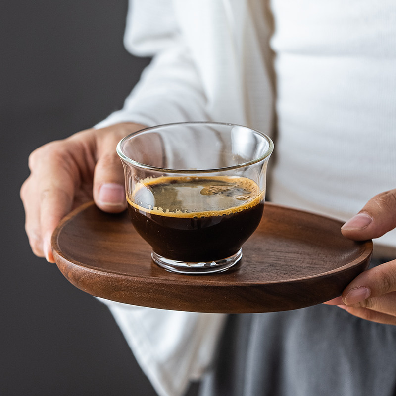 精品手冲咖啡品鉴玻璃杯espresso意式浓缩杯透明小号茶杯加厚水杯