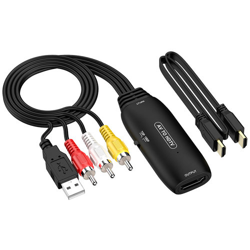 爆款av转hdmi转换器AV2HDMI转换线rca to hdmi支持游戏机DVD