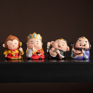 Q版 饰工艺品 中国风西游记桌面工位文创小摆件创意茶桌茶宠造景装