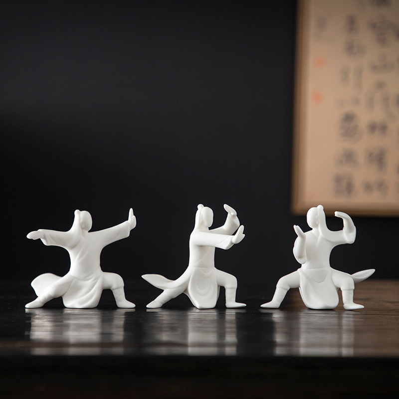 太极古代功夫武术侠客人物摆件
