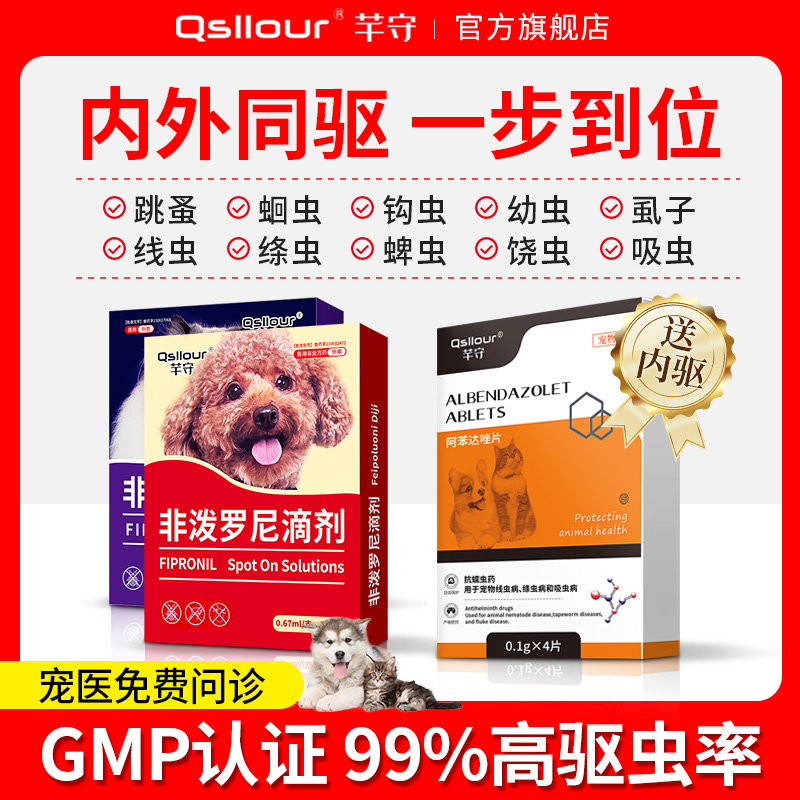 宠物猫咪狗狗驱虫药体内