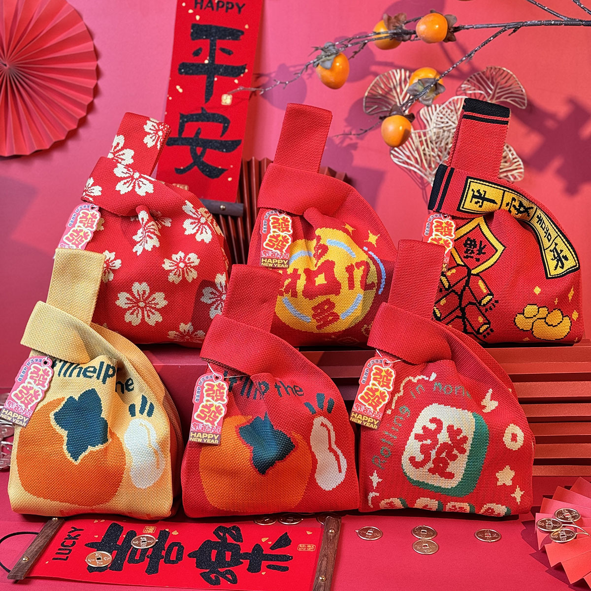 大容量超高质感针织手提包春夏便携手拎包托特包小众手腕包伴手礼