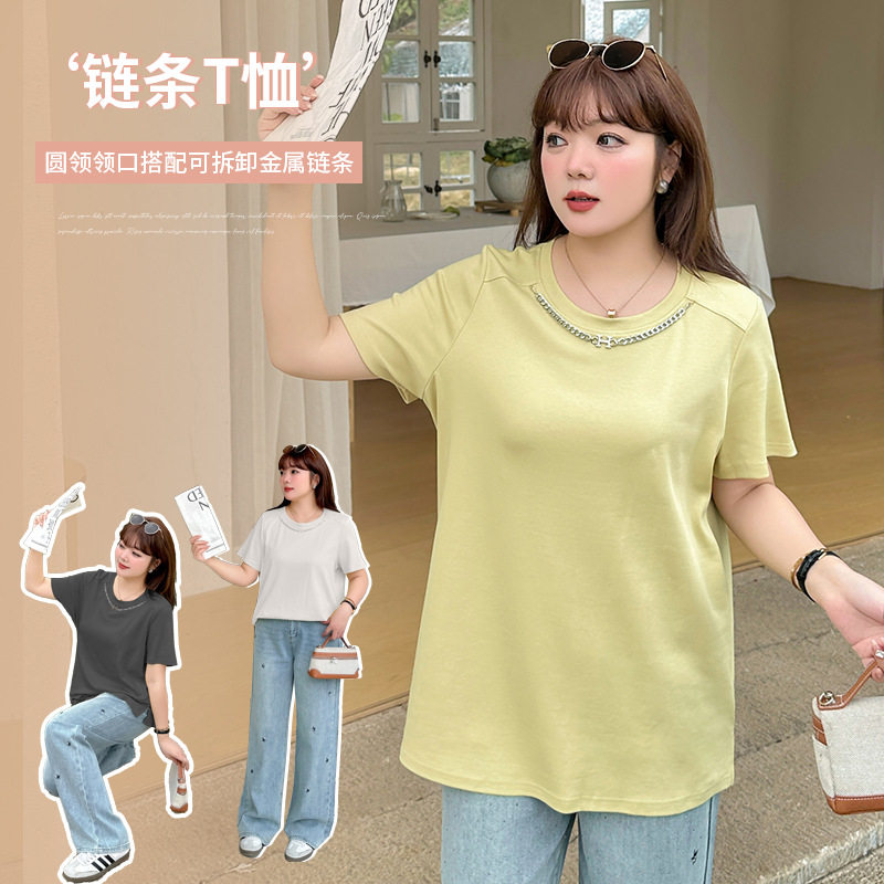 金影奇大橘子豆腐小姐妃儿红杨天真大码女装旗舰星期衣t恤女胖mm