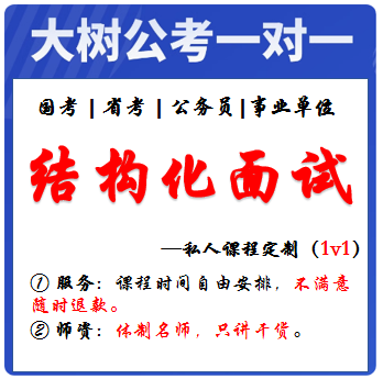 公务员事业编遴选结构化面试一对一辅导一对一陪练国省考线上定制