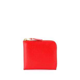 Comme des Garcons女式 红色徽标拉链钱包轻便实用简约时尚