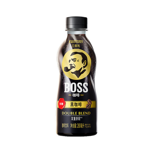 【天猫link派】三得利BOSS咖啡中度烘焙无糖即饮黑咖啡饮料280ml