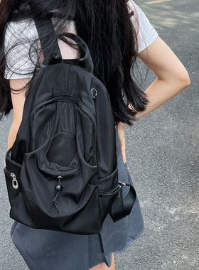 Madebag小众复古设计感书包女大学生撞色ins日系双肩包旅行背包男