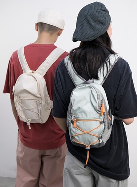 日系小书包女ins风可爱冰激凌配色小背包男旅行轻便双肩包女夏天