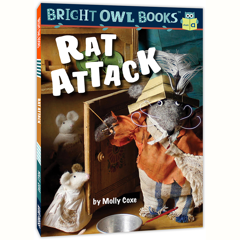 猫头鹰自然拼读：老鼠偷果酱（短元音a）Bright Owl Books: Rat Attack美国原版基础元音提高口语能力增加词汇量英语启蒙正版-封面