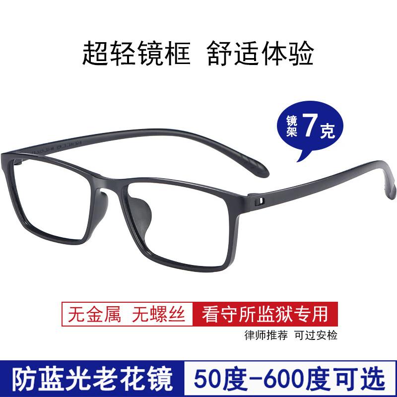 全树脂无螺丝纯塑料近视监狱眼镜