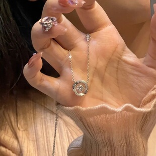 纯银网红项链爆款2023新款轻奢小众女生女士锁骨链生日礼物送女友