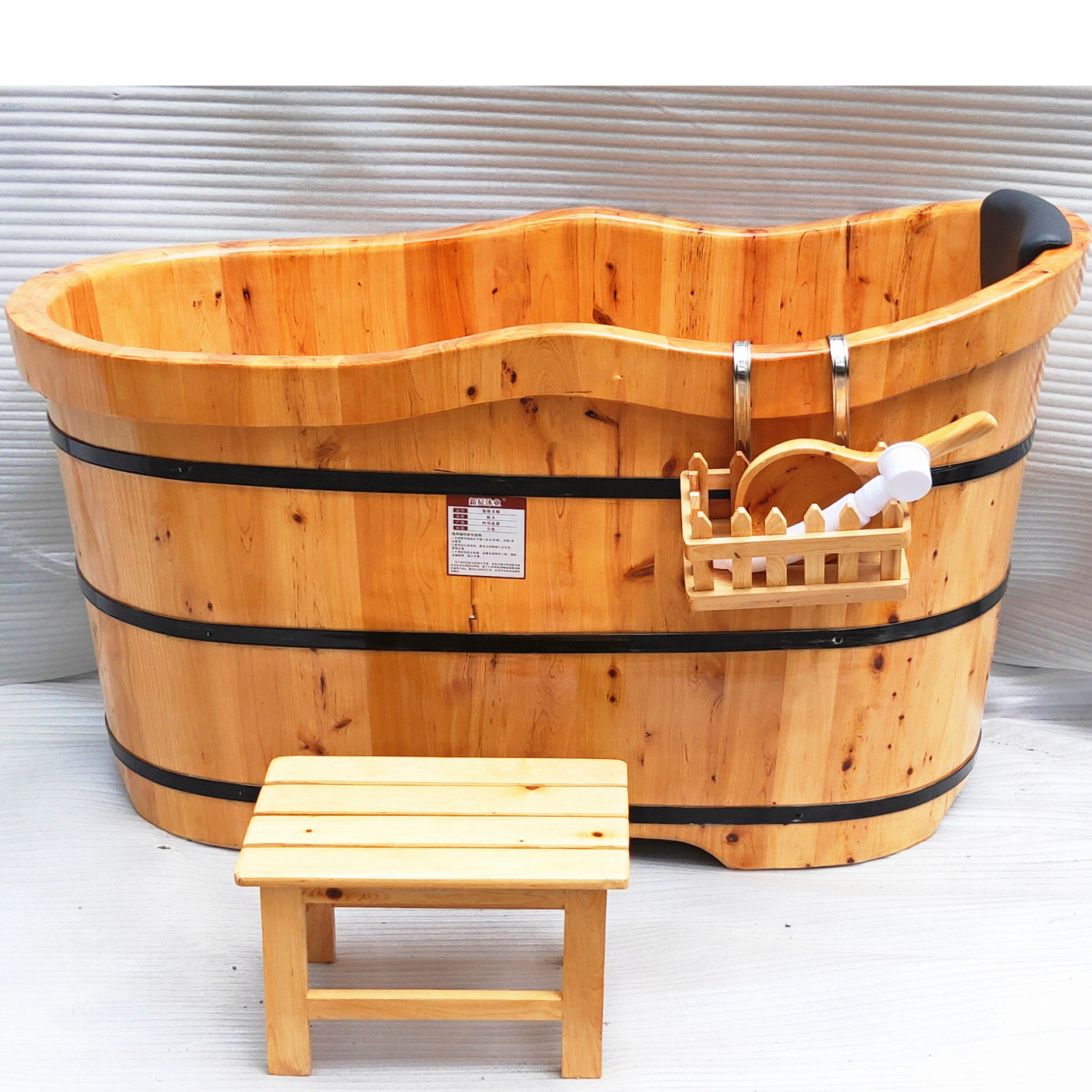 柏木桶浴桶洗澡桶成人泡澡桶浴盆实木沐浴洗澡盆木质浴缸大人家用