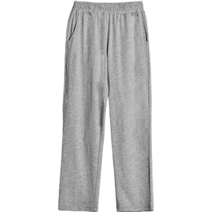 儿童运动裤男童夏季裤子薄款冰丝藏青色女童灰色大童防蚊纯棉校服