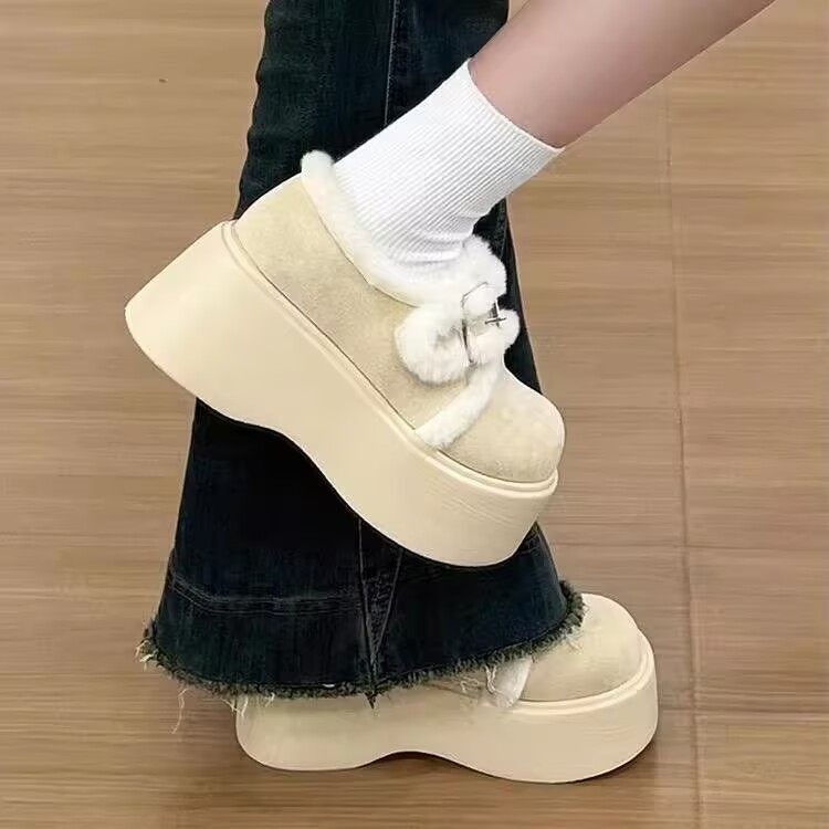 青岛福客来女鞋代工厂加绒松糕厚底勃肯棉鞋女2026新款冬季女鞋雪,女鞋,时尚雪地靴,淘宝优惠券,粉丝福利购,淘宝优惠卷