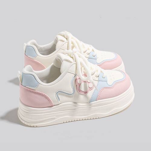 青岛福客来女鞋 断码清仓多巴胺休闲轻便小白鞋子女2026春秋季新