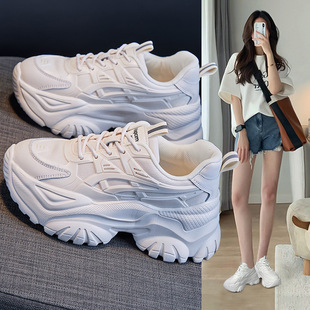 青岛福客来女鞋代工厂老爹鞋女款2026新款爆款厚底增高春夏季透气