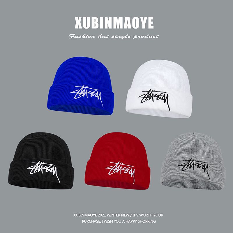 针织帽子男士冬季潮牌大头围包头冷帽韩版百搭保暖毛线帽女显脸小