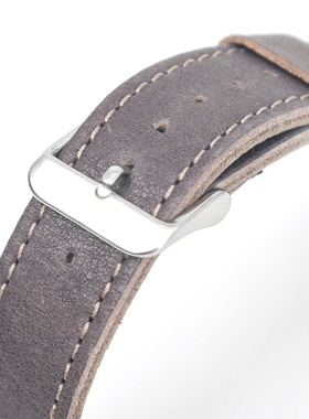 手工真皮表带黑色牛皮适配天梭1853力洛克浪琴康卡斯dw手表表带20