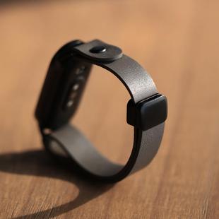 适用小米手环10 5软 9pro表带手环8腕带高级感真皮磁吸红米watch4