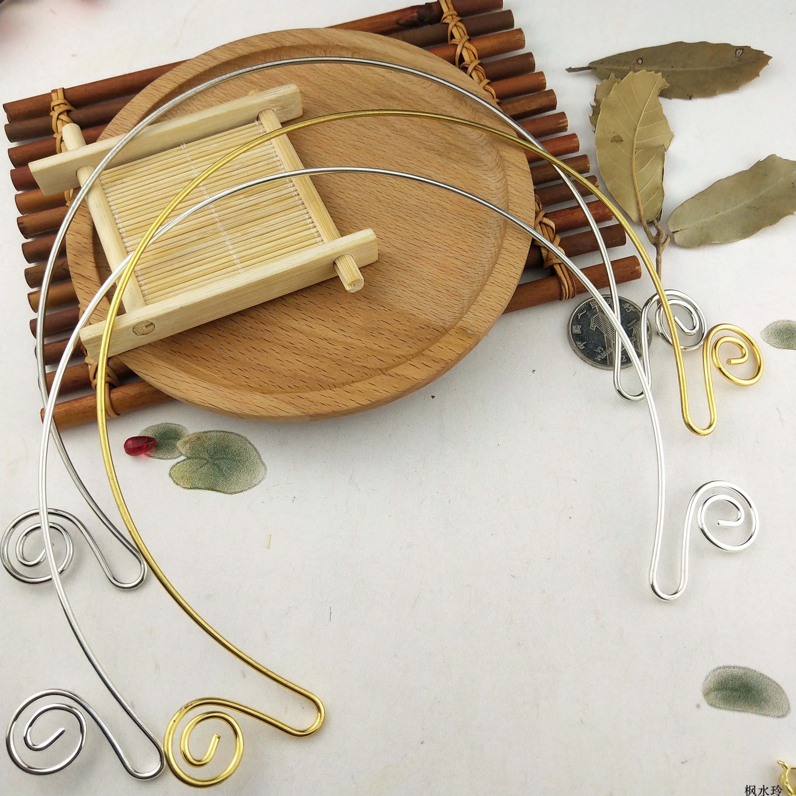 铜项圈 璎珞圈  diy手工制作古典古风发簪发饰颈饰饰品材料配件