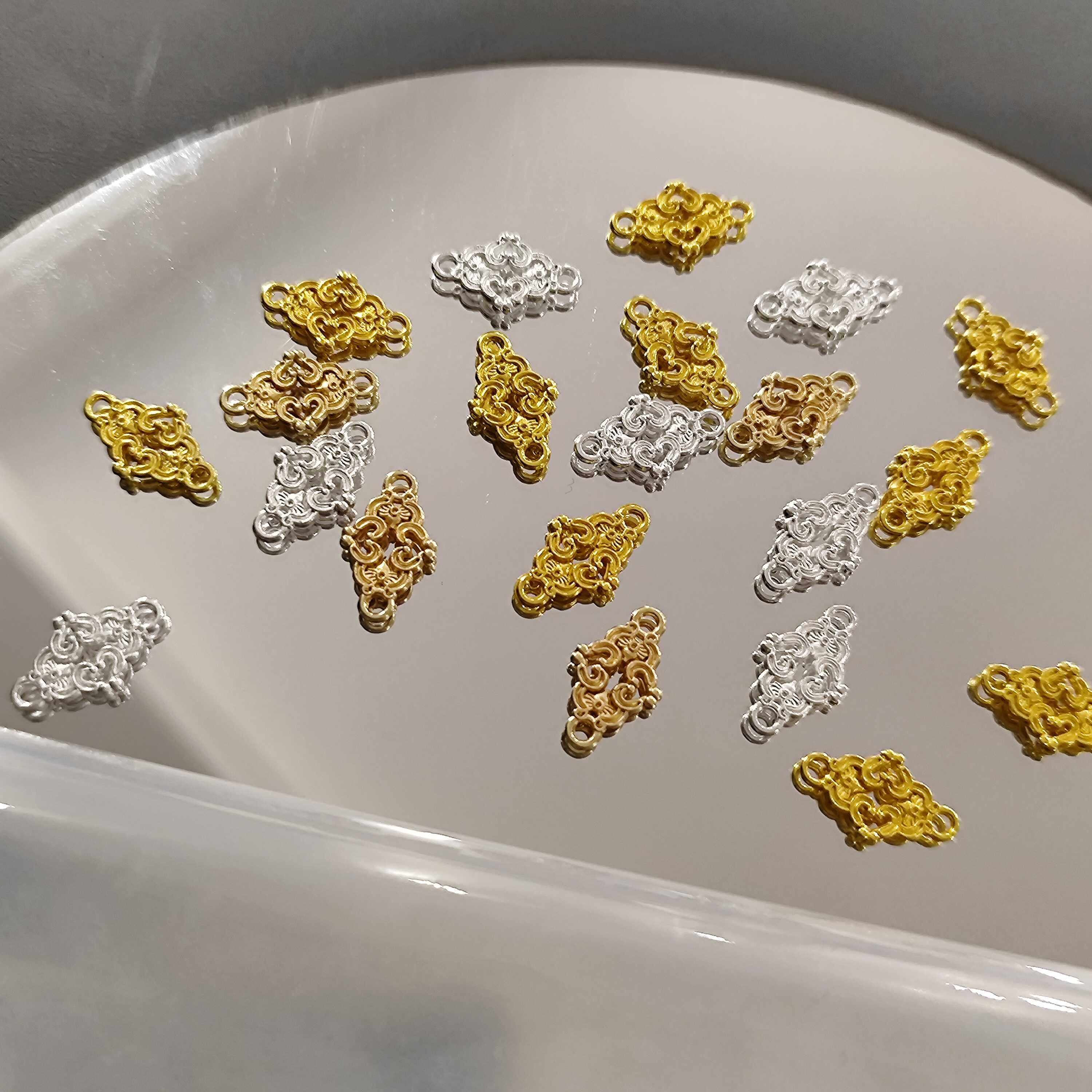 花纹双吊流苏吊坠连接片