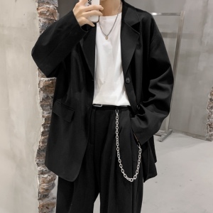 19XZ03-P128控148-2025秋装新款西服套装加肥加大男炸街图片