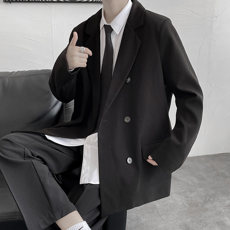 XZ213-19XZ06-七色大码西装男港风排扣西服M-5XL,男装西服套装,星座213