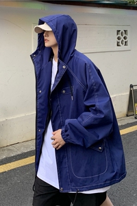 XZ213-19JK46-P88控108大码纯色夹克春季宽松青年流行图片