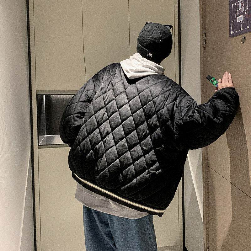 XZ213-JY50-P98控128菱形格加厚棉衣棒球服主推差价足！,男装棉衣,星座213
