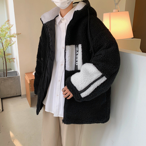 MY18-P148控168 加厚羊羔毛连帽棉衣 高品质棉服图片