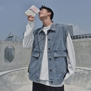 XZ213-19JK09-P60控88牛仔马甲宽松百搭大码男装，男装背心/马甲，星座213