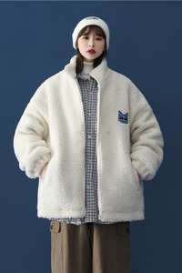 XZ213-MY09-P128控148-加厚羊羔毛刺绣棉服   点击率高图片