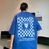 XZ213-19D112-P25控38大码创意印花宽松T恤潮流男短袖，男装T恤，星座213