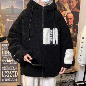 MY18-P148控168 加厚羊羔毛连帽棉衣 高品质棉服图片