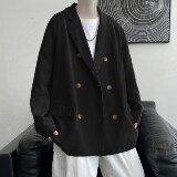 XZ213-19XZ06-七色大码西装男港风排扣西服M-5XL，男装西服套装，星座213