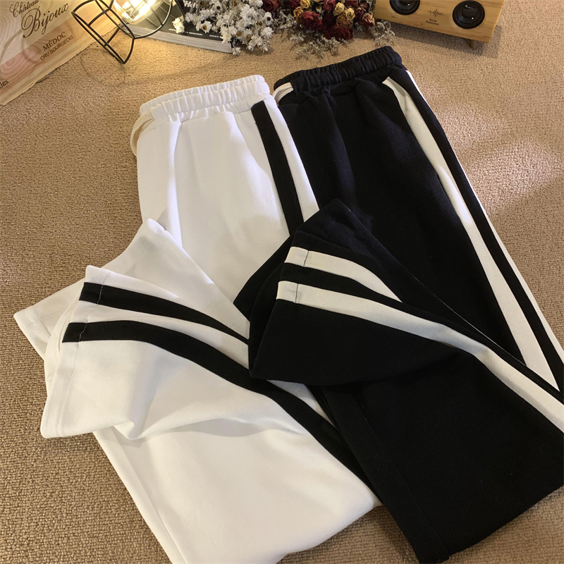 XZ213-DK31-P45控58港风大码织带卫裤，女装休闲裤，星座213