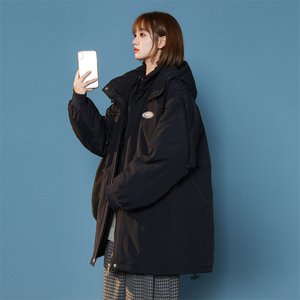XZ213-MY50-P148控168中性大码防水冲锋连帽加厚棉衣图片