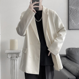 XZ213-19XZ06-七色大码西装男港风排扣西服M-5XL，男装西服套装，星座213