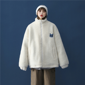 XZ213-MY09-P128控148-加厚羊羔毛刺绣棉服   点击率高图片