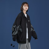 XZ213-19JK26-P75-中性港风腰果花夹克大码双色，男装夹克，星座213