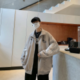 XZ213-19JK26-P75春秋百搭炸街腰果花夹克，男装夹克，星座213